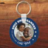 お父さん日青の写真のような唯一のおじいさん キーホルダー (正面)