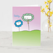 お父さん日 カード (黄色い花)