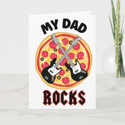 お父さん最高!ユーモアたっぷりのピザの父の日のジョーク シーズンカード (正面)
