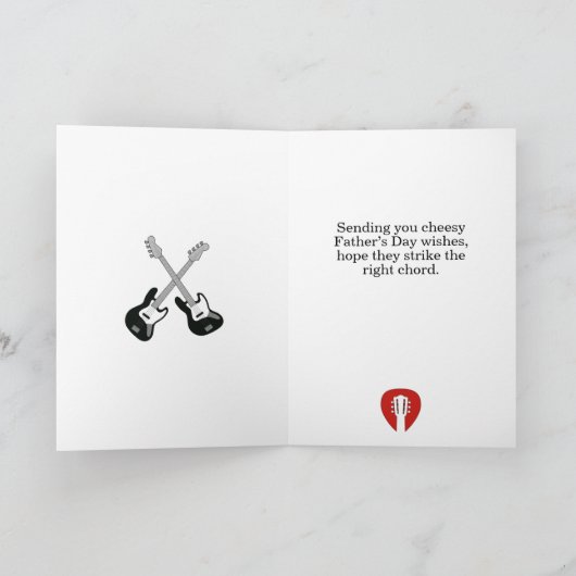 お父さん最高!ユーモアたっぷりのピザの父の日のジョーク シーズンカード (内部)