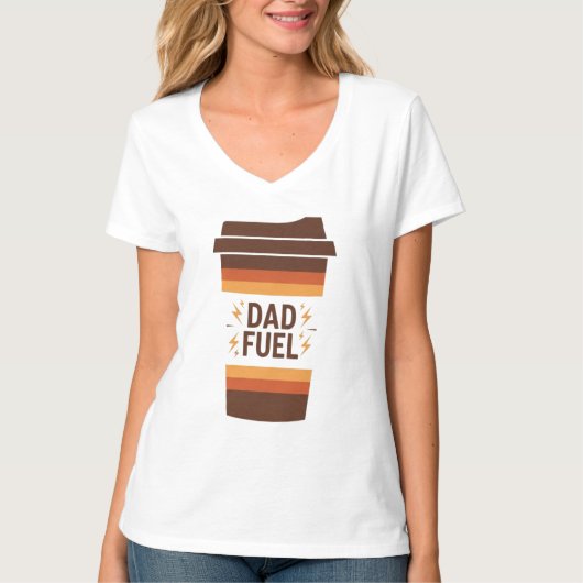お父さん燃料 - ジョーク コーヒーマグ 父の日 Tシャツ (正面)