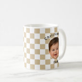 お父さん用のかわいいオリジナル赤ちゃん写真マグカップ コーヒーマグカップ (正面右)