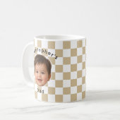 お父さん用のかわいいオリジナル赤ちゃん写真マグカップ コーヒーマグカップ (正面左)