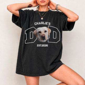 お父さん用 オーダーメイド ペットの顔の写真入り 名前入り Tシャツ