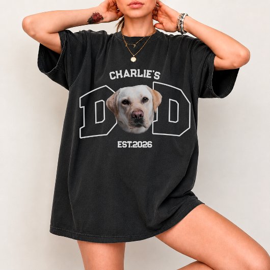 お父さん用 オーダーメイド ペットの顔の写真入り 名前入り Tシャツ