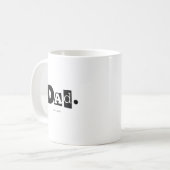 お父さん設立モダンボールドカスタム年 コーヒーマグカップ (正面左)