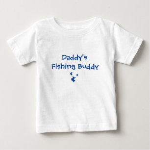 "お父さん魚釣り相棒"のワイシャツ ベビーTシャツ
