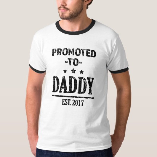 お父さん2017メンズ新しいパパのワイシャツに促進される Tシャツ (正面)