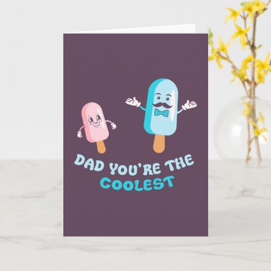 お父さん、あなたが最高にかっこいい！お父さんの日のお父さんジョーク最高傑作だよ カード (黄色い花)