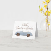 お父さん、あなたはクラシックなヴィンテージカー 父の日カード カード (黄色い花)