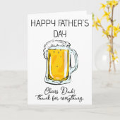 お父さん、ありがとう！お父さんの日おめでとう カード (黄色い花)