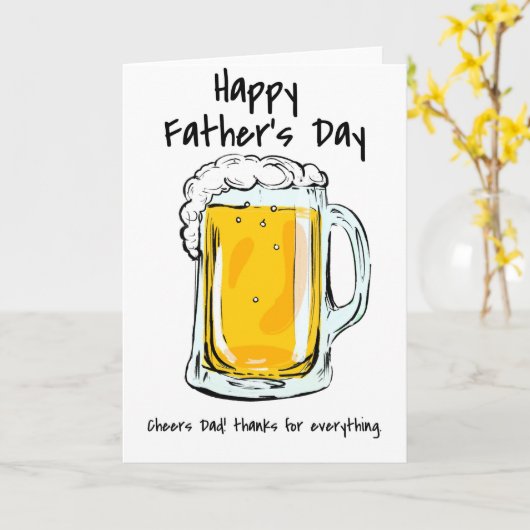 お父さん、ありがとう！お父さんの日おめでとう（カード） カード (黄色い花)