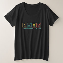 お父さん おもしろい 周期表 パパ プラスサイズTシャツ