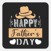 お父さん – お父さんおめでとう スクエアシール (正面)