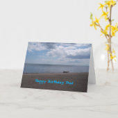 お父さん　お誕生日おめでとう　ローボート カード (黄色い花)