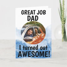 お父さん、すごいね… 父の日 カスタム フォト ブルー