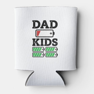 お父さん キッズ 電池 楽しい ヴィンテージ ベクターTシャツ デザイン 缶クーラー