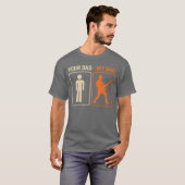 お父さん パパ おもしろ ギター ギタリスト ロック 父 Tシャツ (正面フル)
