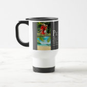 お父さん パパ 父親 定義４ 写真 コラージュ グレー トラベルマグ (左)