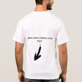 お父さん フロント バック おもしろ Tシャツ (裏面)