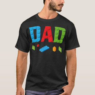 お父さん マスタービルダー レンガ ブロック 家族 Tシャツ