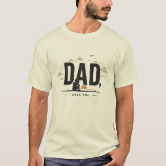 お父さん、会いたいTシャツ|ミニマリスト追悼ファーザー Tシャツ