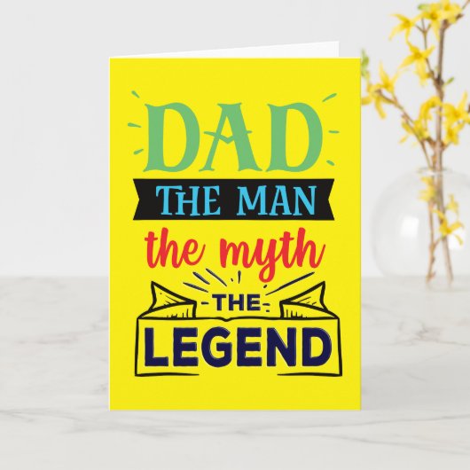 お父さん、伝説の人、神話、偉大なる存在 カード (黄色い花)