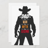 お父さん：伝説の男、神話、英雄 父の日 シーズンカード (正面/裏面)