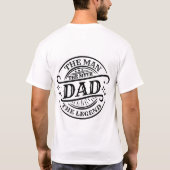 お父さん - 偉大な男、伝説的人物、家族の英雄 Tシャツ (裏面)