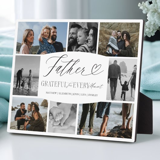 お父さん、写真コラージュに感謝 フォトプラーク
