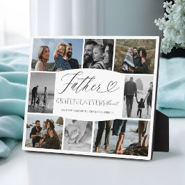 お父さん、写真コラージュに感謝 フォトプラーク
