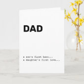 お父さん 息子の最初のヒーロー ハッピー ファーザーズ デー ミニマル カード (黄色い花)