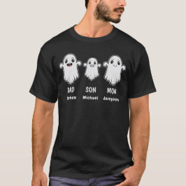 お父さん 息子 お母さん 幽霊家族 3人 ハロウィン Tシャツ