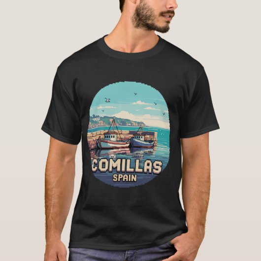 お父さん 旦那さん 釣り伝説 レトロな夕焼け Tシャツ (正面)