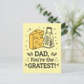 お父さん、最高のチーズだね Funny Father's Day ポストカード (スタンド正面)