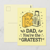 お父さん、最高のチーズだね Funny Father's Day ポストカード (正面/裏面)