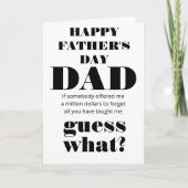 お父さん、父の日おめでとう カード (正面)