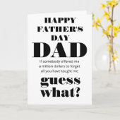 お父さん、父の日おめでとう カード (黄色い花)