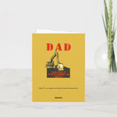 お父さん、父の日に重機を扱う建設作業員としてお疲れ様! カード (裏面)