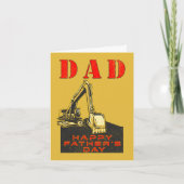 お父さん、父の日に重機を扱う建設作業員としてお疲れ様! カード (正面)