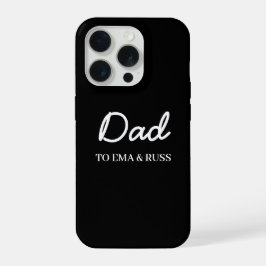 お父さん 現代の子供の名前 父の日の黒 iPhone 15 PROケース