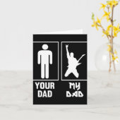 お父さん 私のお父さん ギター ロッカー ロックンロール バンド T S カード (黄色い花)