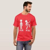 お父さん+私のお父さん+ユーモア+音楽+ギター Tシャツ (正面フル)