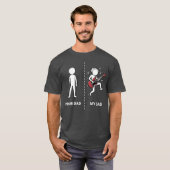 お父さん+私のお父さん+面白い+ベースギター愛好家+ミュージシャン S Tシャツ (正面フル)