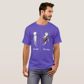 お父さん+私のお父さん+面白い+ベースギター+好き+ミュージシャン+S Tシャツ (正面フル)