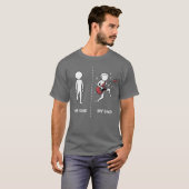 お父さん+私のお父さん+面白い+ベースギター+愛好家+ミュージシャン S Tシャツ (正面フル)