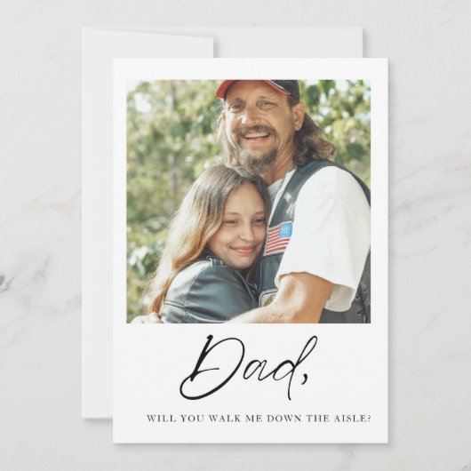お父さん、私をエスコートしてくれますか?(結婚式の場で) 招待状 (正面)