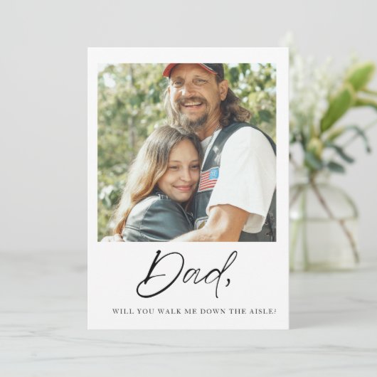 お父さん、私をエスコートしてくれますか?(結婚式の場面) 招待状 (スタンド正面)