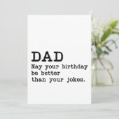 お父さん、誕生日の今日はあなたのジョークよりよかったらいいね シーズンカード (スタンド正面)