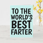 お父さん 誕生日 面白い 最高のオナラおじさん カード (黄色い花)